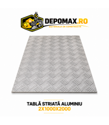 Tabla aluminiu striata 2mm , 1000x2000mm (1050A)